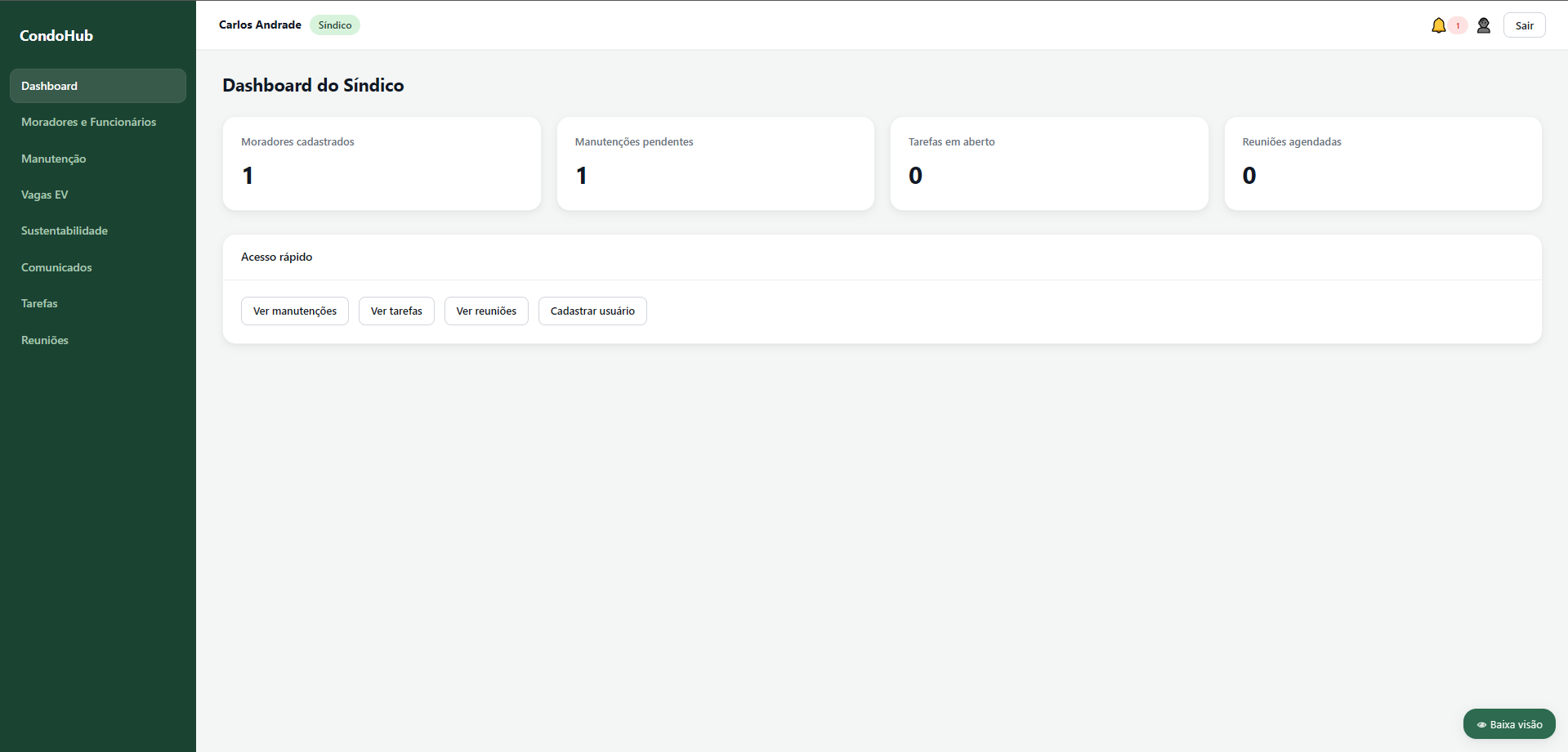 Preview do site CondoHub