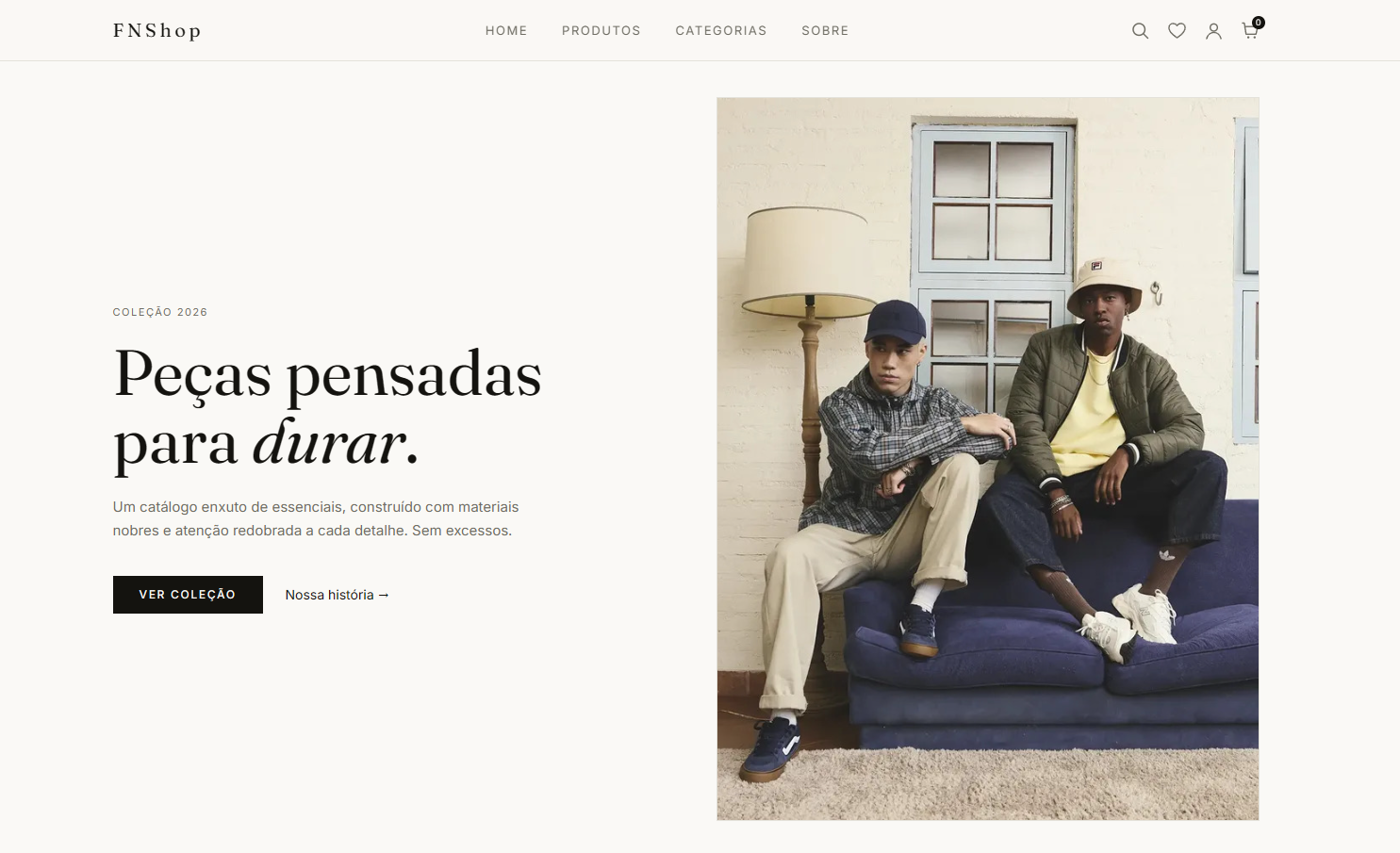 Preview do site FNShop